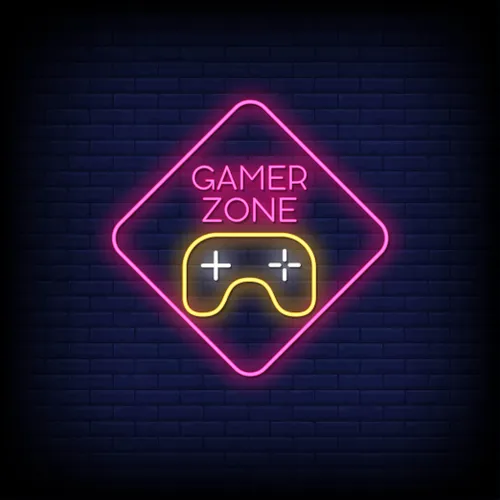 Gamer Zone Neon Sign - Custom Shot Glass Now