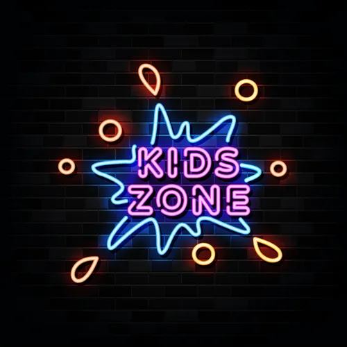 Kids Zone Neon Sign - Custom Shot Glass Now