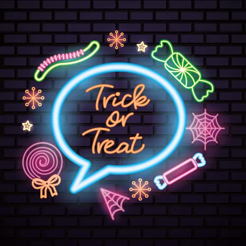 Cutie Trick Or Treat Neon Sign - Custom Shot Glass Now