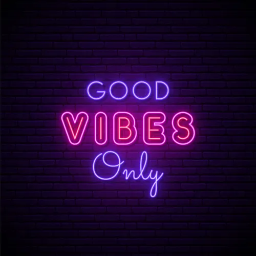Pink & Purple Good Vibes Only Neon Sign - Custom Shot Glass Now