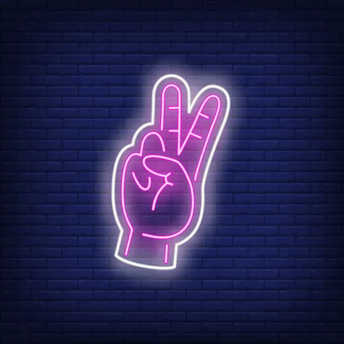 Peace Neon Sign - Custom Shot Glass Now