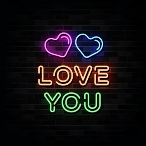 Love You Neon Sign - Custom Shot Glass Now