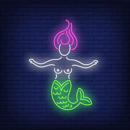 Mermaid Neon Sign - Custom Shot Glass Now