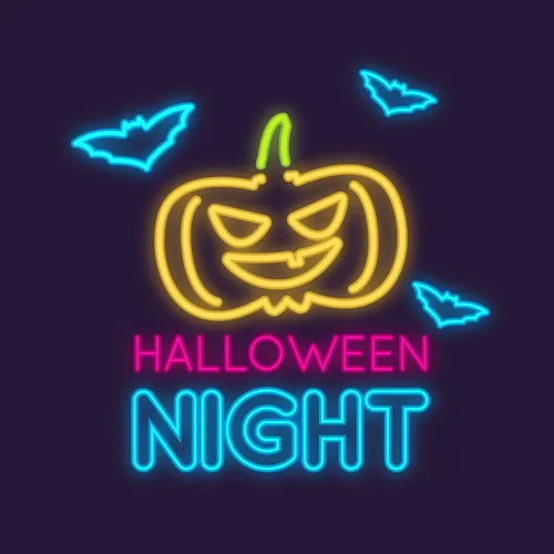 Pumpkin Halloween Night Neon Sign - Custom Shot Glass Now