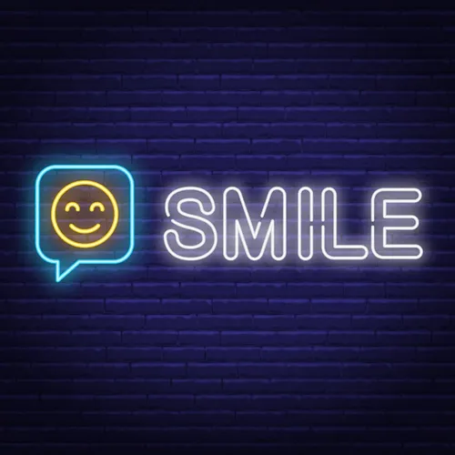 Smile Neon Sign - Custom Shot Glass Now