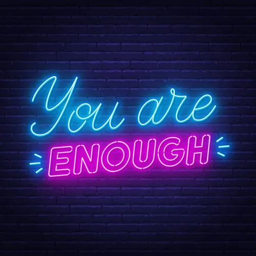 You Are Enough Neon Sign - Custom Shot Glass Now