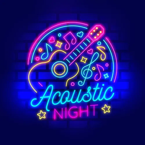 Acoustic Night Party Neon Sign - Custom Shot Glass Now