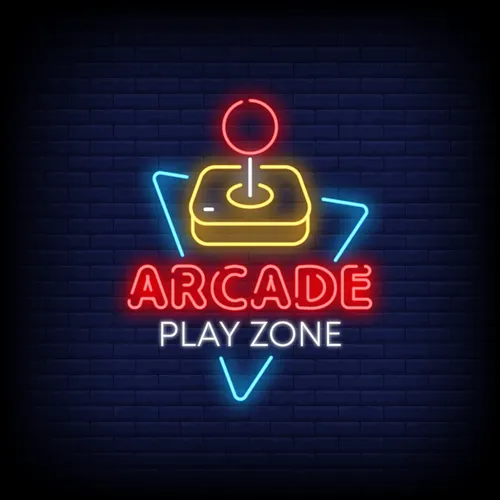 Arcade Play Zone Neon Sign - Custom Shot Glass Now