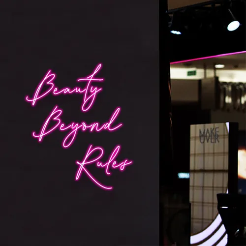 Beauty Beyond Rules Neon Sign - Custom Shot Glass Now