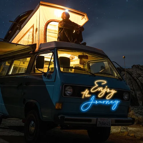 Enjoy the Journey Neon Sign - Custom Shot Glass Now