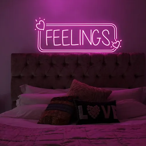 Feelings Neon Sign - Custom Shot Glass Now