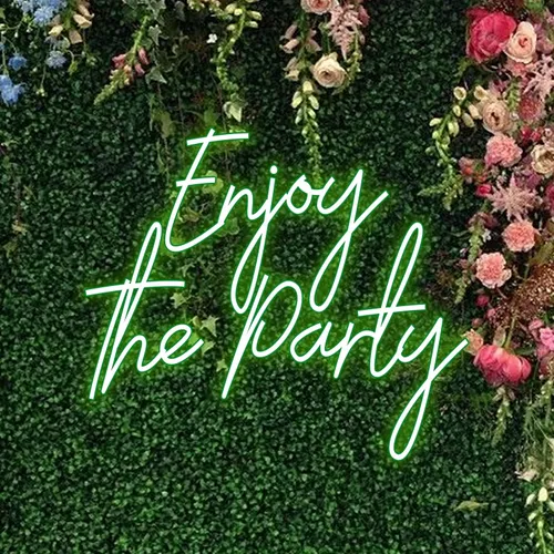 Enjoy The Party Neon Sign - Custom Shot Glass Now