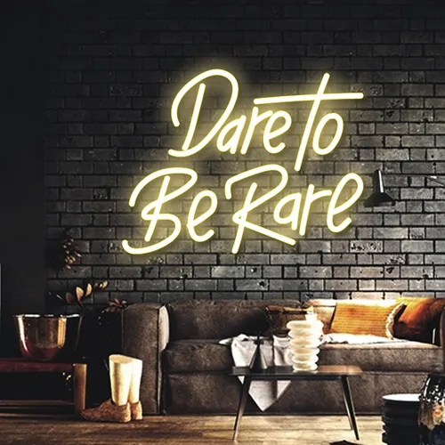 Dare to Be Rare Neon Sign - Custom Shot Glass Now