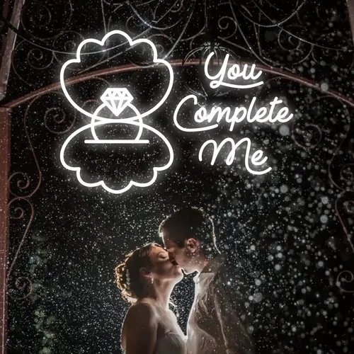 You Complete Me Neon Sign - Custom Shot Glass Now