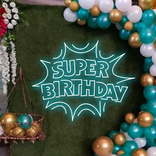 Super Birthday Neon Sign - Custom Shot Glass Now