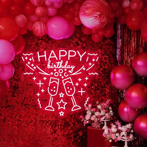 Birthday Cocktail Party Neon Sign - Custom Shot Glass Now