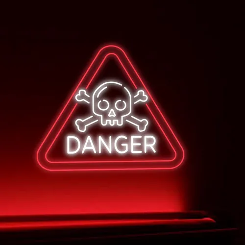 Danger Neon Sign - Custom Shot Glass Now