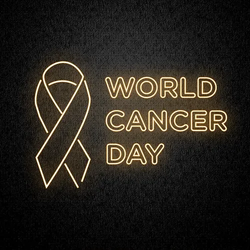 World Cancer Day Neon Sign - Custom Shot Glass Now