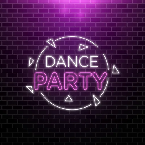Dance Party Neon Sign - Custom Shot Glass Now