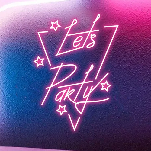 Let’s Party in Triangle Neon Sign - Custom Shot Glass Now
