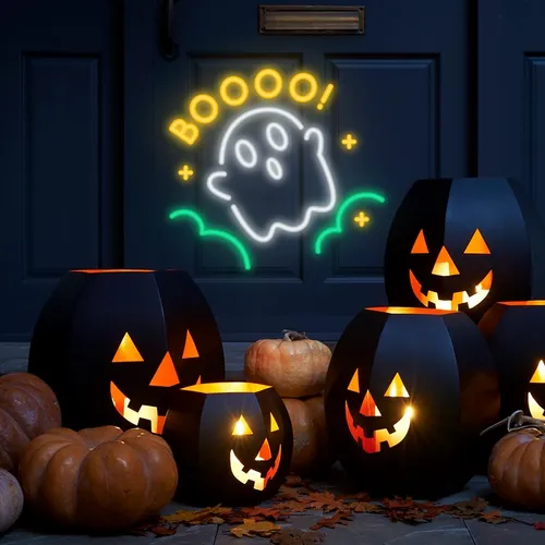 BOOOOOO Neon Sign - Custom Shot Glass Now