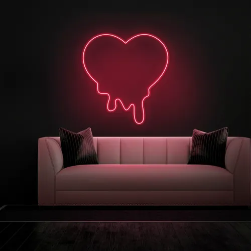 Melting Heart Neon sign - Custom Shot Glass Now