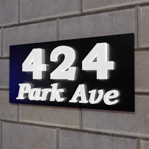 Push-Thru Lightbox House Number - Custom Shot Glass Now