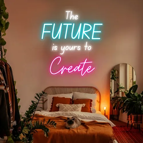 The Future Is Yours To Create Neon Sign - Custom Shot Glass Now