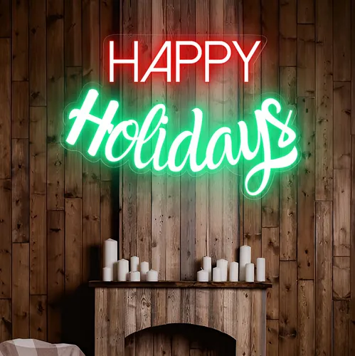 Happy Holidays Neon Sign - Custom Shot Glass Now