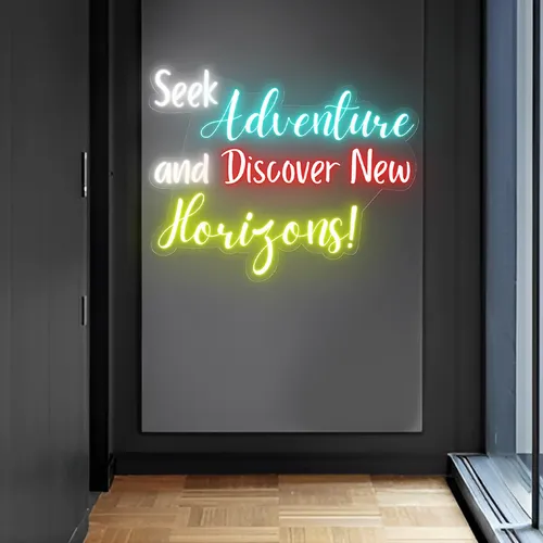 Seek Adventure Neon Sign - Custom Shot Glass Now