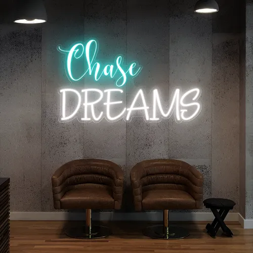 Chase Dreams Neon Sign - Custom Shot Glass Now