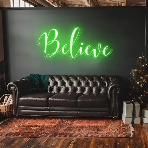 Believe Neon Sign - Custom Shot Glass Now