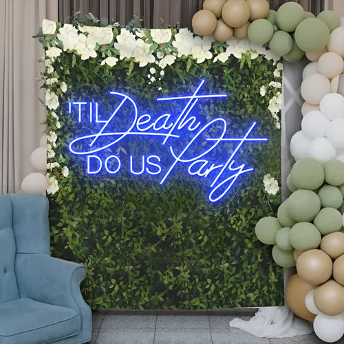 Til Death Do Us Party Neon Sign - Custom Shot Glass Now