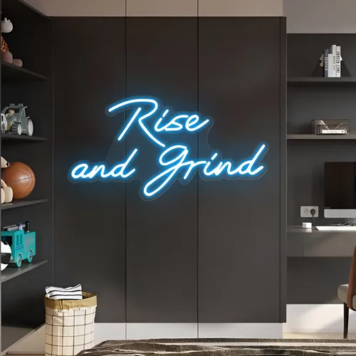 Rise and Grind Neon Sign - Custom Shot Glass Now