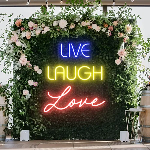 Live Laugh Love Neon Sign - Custom Shot Glass Now