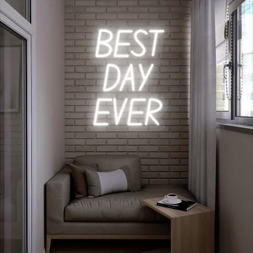 Best Day Ever Neon Sign - Custom Shot Glass Now