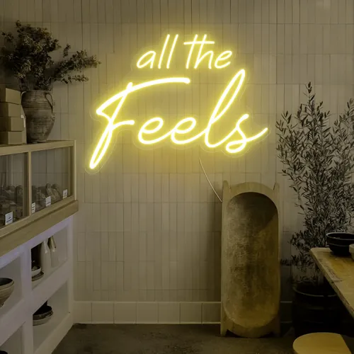 All The Feels Neon Sign - Custom Shot Glass Now