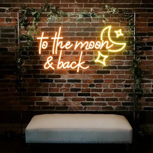 To the Moon and Back Neon Sign - Custom Shot Glass Now