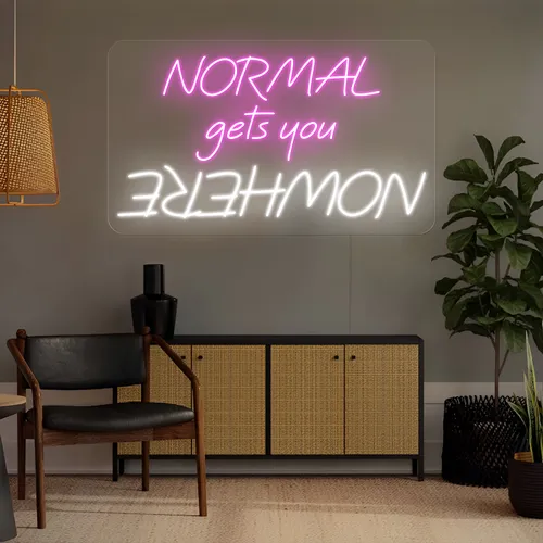 Normal Gets You Nowhere Neon Sign - Custom Shot Glass Now