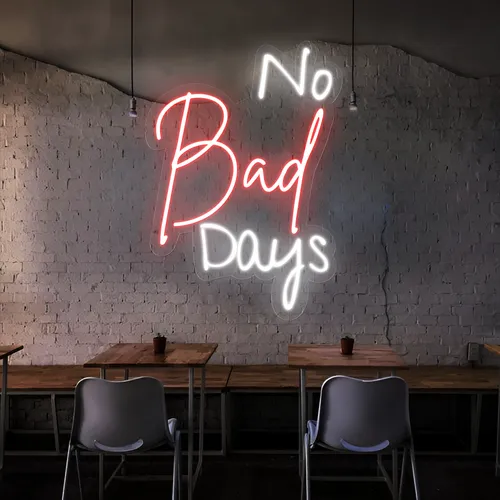 No Bad Days Neon Sign - Custom Shot Glass Now