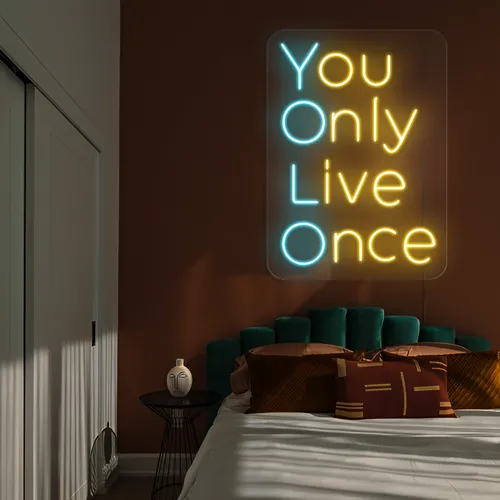 You Only Live Once Neon Sign - Custom Shot Glass Now