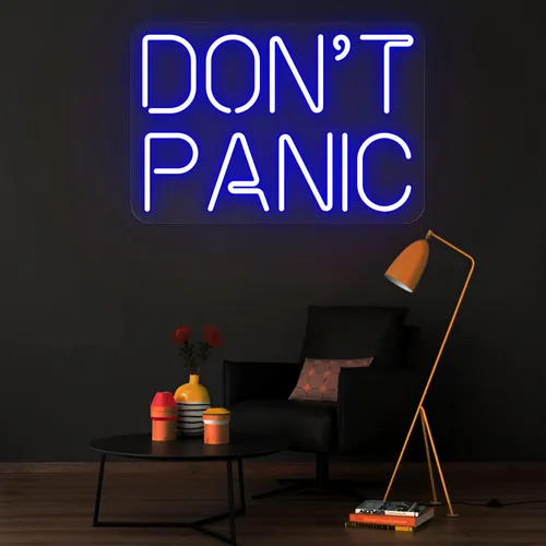 Don't Panic Neon Sign - Custom Shot Glass Now