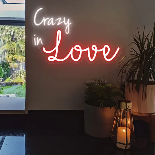Crazy In Love Neon Sign - Custom Shot Glass Now