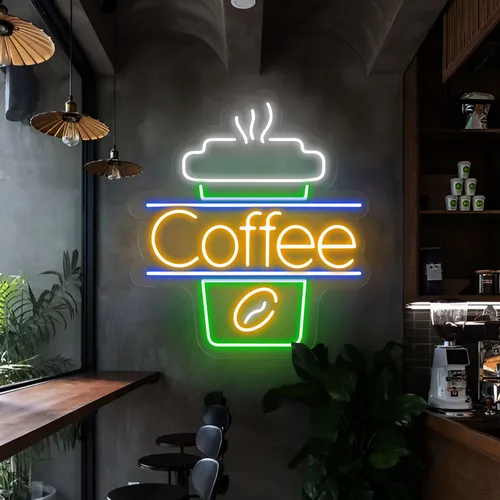 Coffee Neon Sign - Custom Shot Glass Now