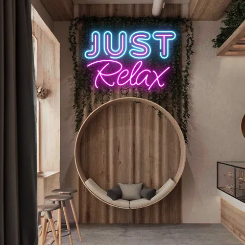Just Relax Neon Signs - Custom Shot Glass Now