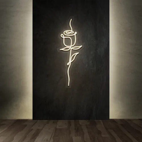 Calmly Scribble Rose Neon Sign - Custom Shot Glass Now