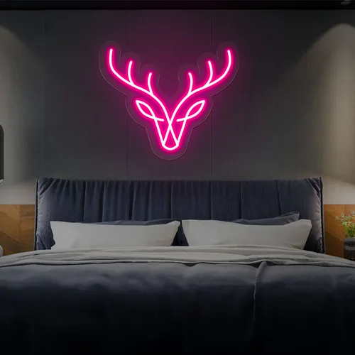 Abstract Deer Neon Sign - Custom Shot Glass Now