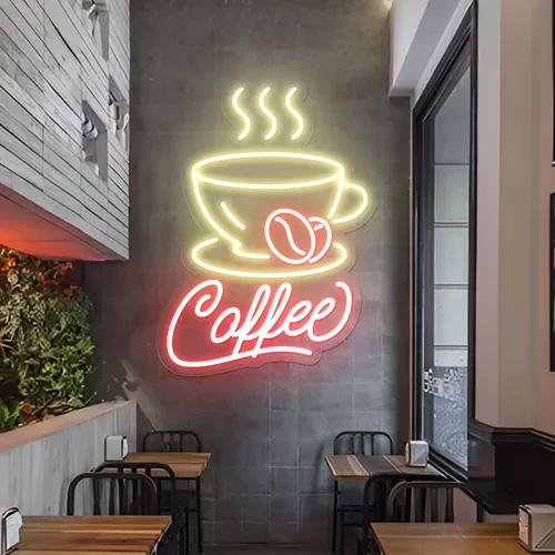Classy Gleam Coffee Neon Sign - Custom Shot Glass Now