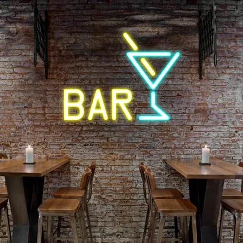 Martini Bar Neon Sign - Custom Shot Glass Now