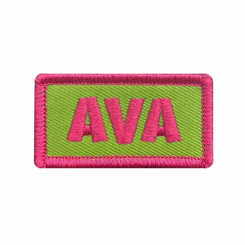 Pink and Green Ava Name Patch - Custom Shot Glass Now